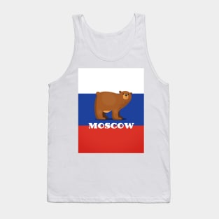 Cute Cartoon moscow Bear Tank Top